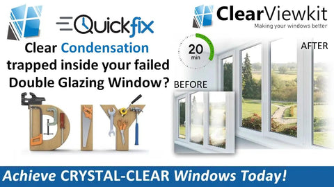 8 Pack Window Repair Kit To Clear Trapped Condensation From Foggy Double Pane Window Units DIY Fix To Save Replacing Windows And Restore Clear Glass Fast Today packaging with before and after window images