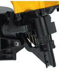 Close-up of 15 Degree Coil Framing Nailer DWF83C With Lightweight Ergonomics Built For Hardcore Framing, nailer tip detail.