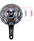 Beast Alloy 6061 Mountain Bike Crankset With Hollow Integrated Chainring And Detachable Sprocket, 104BCD, 64BCD sizes