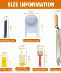 14 Piece Beekeeping Tools Kit With Bee Smoker, sizes of bee water feeder, uncapping knife, queen bee cage, and marking tube displayed