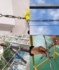 M6 Eye To Eye Turnbuckle Set, 304 Stainless Steel Hardware Kit in use for outdoor rigging and wire rope tension setup