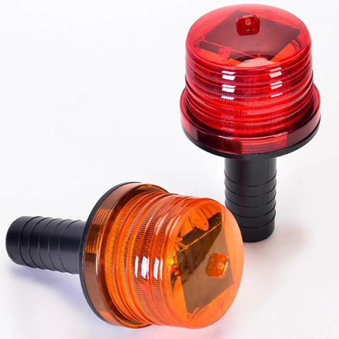 Solar Warning Light Waterproof LED Safety Beacon With Switch Mega Bright Solar Powered For Construction Traffic Factory Crane