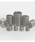 Fine Thread Repair Insert Kit For M6 To M16 In 304 Stainless Steel Helicoil Bushing Includes M6x0.75 To M16 Thread Sizes Five Piece Set DIY Friendly And Built To Last For Auto And Industrial Repairs Easy Install showing stainless steel helicoil bushings