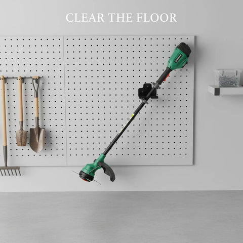 Wall Mount For String Trimmers And Weed Eaters Vertical Garage And Shed Tool Holder with trimmer on pegboard