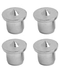 Steel Dowel Center Pin Set For Wood Centering Holes 6 8 10 12mm Pins Four Piece Tenon Center Tool Kit in silver finish
