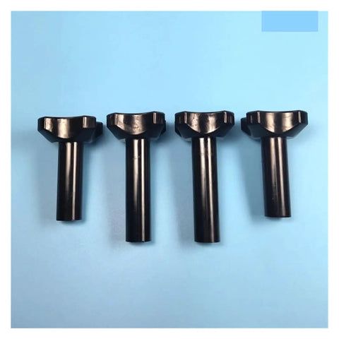 No Sweat M8 Black Hex Nuts And Secure Fastening Kit For Soft Serve Machines and Ice Cream Makers, four black plastic fasteners.