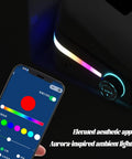 Heated Smart Bidet Toilet Seat With Self Cleaning Stainless Steel Nozzle And Adjustable Water Pressure Vortex Wash Plus Warm Air Dryer Led Nightlight displaying color selection on a smartphone.