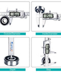 Digital Caliper With Large LCD Screen For Precise Measurements, Stainless Steel Vernier Micrometer Caliper, Switch Between Inch, Metric, And Fraction, 6 Inch And 150 Mm, Auto Power Off, Handy For DIY, Woodworking, Metalworking Or Workshop Tasks measuring outside and inside diameters, depth, and step.