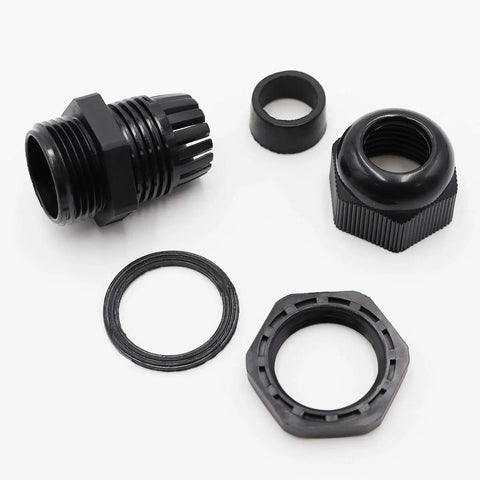 1-1/4 Inch NPT Nylon Cable Gland IP68 Waterproof Strain Relief Connector With Adjustable Locknut 5 Pack heavy duty components