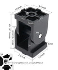 4 Pack Black Aluminum Extrusion Pivot Hinge Sets With Swivel Degree Brackets And Hardware For 1010 1020 2525 T Slot Profiles Includes Handles Screws And Nuts For Easy 1x1 Inch Frame Assembly, 1 inch black aluminum pivot hinge dimensions