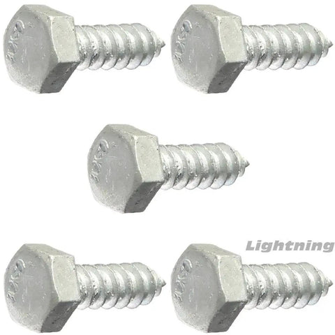 Hot Dipped Galvanized Lag Bolts 1/2 By 10 Inch A307 Alloy Steel Set Of 100, close-up of multiple bolts.
