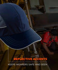 Safety Bump Cap Baseball Style Hat With Long Brim For Comfortable Head Protection Removable High Density Shell