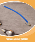 Upgraded Blue Tire Inflator Hose Replacement Kit 2 Pcs Solid Copper Locking Air Chuck Fits All Standard Auto Air Compressors Plus Max Pressure Pumps Made From Badass Rubber So You Can Fix Flats Fast without the Stress on the Open Road for Sure, blue rubber hose with copper locking chuck