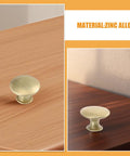 6pc Vintage Round Cabinet Knobs Gold Antique Finish With DIY Friendly Easy Install Drawer Pulls for Cabinets, zinc alloy close-up
