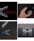 Transparent Silicone Regulator Mouthpiece Set Of 6 For Scuba Diving, showing detail of soft bite-friendly design and fit