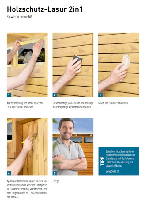 Top Shelf Walnut Wood Stain And Sealant 2 In 1 Water Based Exterior Coating For Decks And Fences With Heavy Duty All Weather Protection Against UV Rays And Moisture Block No Primer Needed 4 Liter application steps