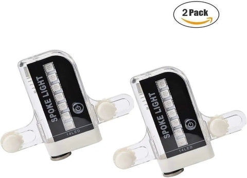 2 Pack Waterproof LED Bike Wheel Spoke Lights For Night Rides With 30 Pattern Modes Durable Bike Accessories Easy Install