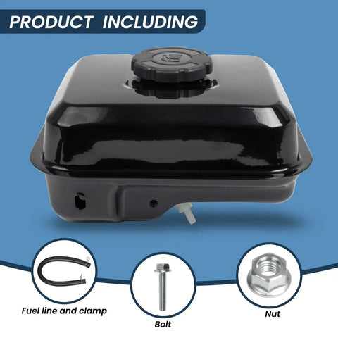 Heavy Duty Gas Fuel Tank Replacement For 208cc 163cc 5HP 6.5HP OHV Engines used in pressure washers and more, steel tank image
