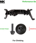 Two Sets Metal Bevel Gear And Ring Pinion Gear Kit For 1/10 Capra And Axial SCX10 III Upgrades with underdrive image
