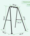 Heavy Duty Hammock Chair Stand For Indoor And Outdoor Use Ultra Strong Steel A Frame Supports Up To 300 Lbs, product dimensions shown