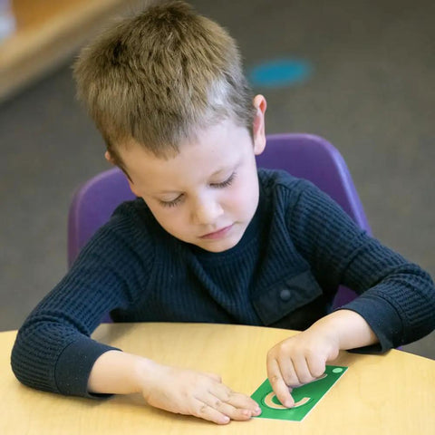 Child tracing Interactive Tactile Number Cards for Preschoolers and Kindergartners, Totally Engaging Numeral Cards to Teach Counting.