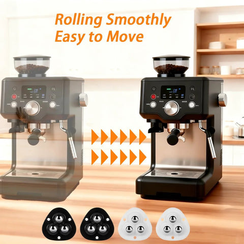 Peel And Stick Adhesive Caster Wheels For Appliances And Furniture 360 Degree Swivel Universal Rollers in kitchen demo
