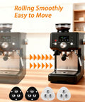 Self Adhesive Caster Wheels For Kitchen Appliances 360 Degree Swivel Rollers With Rock Solid Peel And Stick Backing For Heavy Duty Trash Can Sliders And Furniture Roll Smooth No Hassle Install Black Eight Pack, on coffee machine.