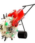 Hand Push Row Garden Seeder With Roller Seed Spreader And Handy Manual Planter For Corn Beans Peanuts Fertilizer, 10 Holes