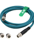 M12 Ethernet Cat7e Cable 8 Pin X Coded Male To Male For Cognex Basler Baumer Keyence Sensor Camera High Speed 25m Heavy Duty