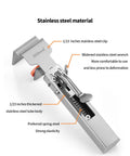 No Sweat Drawer Front Installation Clamps With Quick Release Bow Clips One Click Locking System For Cabinet Panel Alignment Heavy Duty Woodworking Fixing Tool Dead On Precision, showcasing stainless steel clip and wrench.