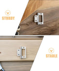 12-Piece Thickened Stainless Steel Silent Cabinet Hinges Kit with Flush Mount Design displayed on wood surfaces