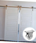 Two Pack Stainless Steel U Groove Pulley Track Roller With Double Bearings used on white sliding door hardware