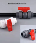 15 Pack White Hose Connectors With Double Union Ball Valve Red Valve For Garden Yard Irrigation System Water Pipe Fittings Inner Diameter 63mm Heavy Duty Outdoor Gear, white PVC valve