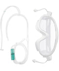 Hydrogen Eye Mask 2 In 1 For Eye Fatigue Relief And Inhalation Goggles with tubing, glasses shield, white and teal accents.