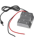 No Stress Step Up DC Boost Converter Cable with metal casing and wires, designed for smooth voltage boosting.