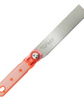 Top Tier Japanese Flush Cutting Hand Saw For Fine Woodworking Trimming Dowels Tenons And Tight Quarters Ultra Slim Blade with red handle