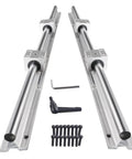 SBR16 1000mm Linear Rail Guide with Four SBR16UU Bearing Blocks, DIY CNC slide kit, showing rails, blocks, and mounting hardware