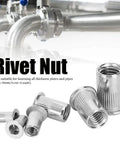 205-Piece M3 To M10 Stainless Steel Rivet Nut Kit With Quick Riveting, Clear Box, For Metal Sheets And Pipes, Fits 0.5-6mm