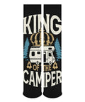 Five Pack Fatigue Relief Compression Stockings Mid Calf Socks with camper and crown design