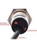 Pro Grade M18 Capacitive Proximity Sensor Switch Non Shield Type LJC18A3 B Z BY with cable and adjustment features visible