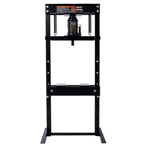 20 Ton Hydraulic Shop Press With Rugged H Frame Base And Smooth Adjustment Plate Built As A Badass Garage Bearing Machine That Handles Serious Gear Tasks Without Breaking A Sweat