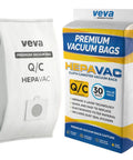 Package of Type Q And C HEPA Vacuum Bags For Canister Vacuum Cleaners, 30 Pack, Fits 5055 50558 53291 53292 Series 600 400 200