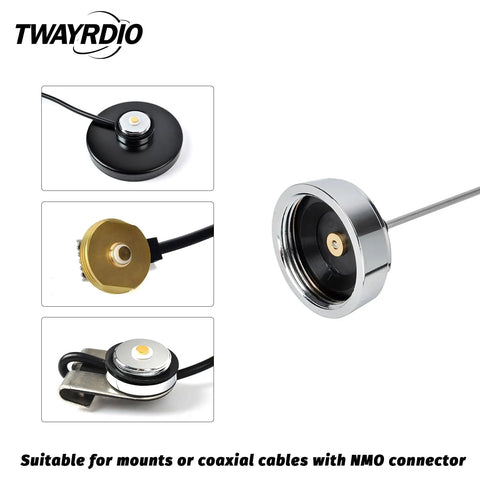 Dual Band 17 Inch NMO Mobile Antenna For VHF UHF 144/430 MHz Radios, 50 Ohm, Omni Directional, 150W, Rugged NMO Mount Ready