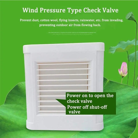 Straight Up 4 Inch Window Exhaust Fan Low Noise Industrial Ventilation Extractor For Kitchen Bathroom Garage Heavy Duty check valve design, white material, used for airflow control.