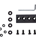 Black Sliding Barn Door Track Connector For Two Track Linkage Carbon Steel Hardware With End Hole Design Includes One Connector And Four Screws