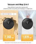 Robot Vacuum and Mop Combo With 10,000 Pa HyperForce Suction, LiDAR Navigation, App Control, Dual Anti Tangling System