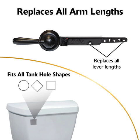 Strongarm Toilet Tank Lever With Universal Fit For Front Angled Side Left Or Right Mount Toilets In Oil Rubbed Bronze Faucet Style