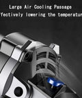 Close-up of Hella Tough Corded Angle Grinder's large air cooling passage for effective temperature control.