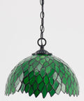 Tiffany Style Pendant Light Plug In With Green Wisteria Stained Glass 12 Inch Hanging Lamp For Island Kitchen Bar Hallway Dining Bedroom Entryway Home Office S523 Series A Modern Lit Vibe For Any Room.