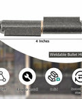 Rock Solid Heavy Duty Weld On Bullet Hinge Four Inch With Grease Zerk Industrial Steel Hardware showing 4 inch hinge design.